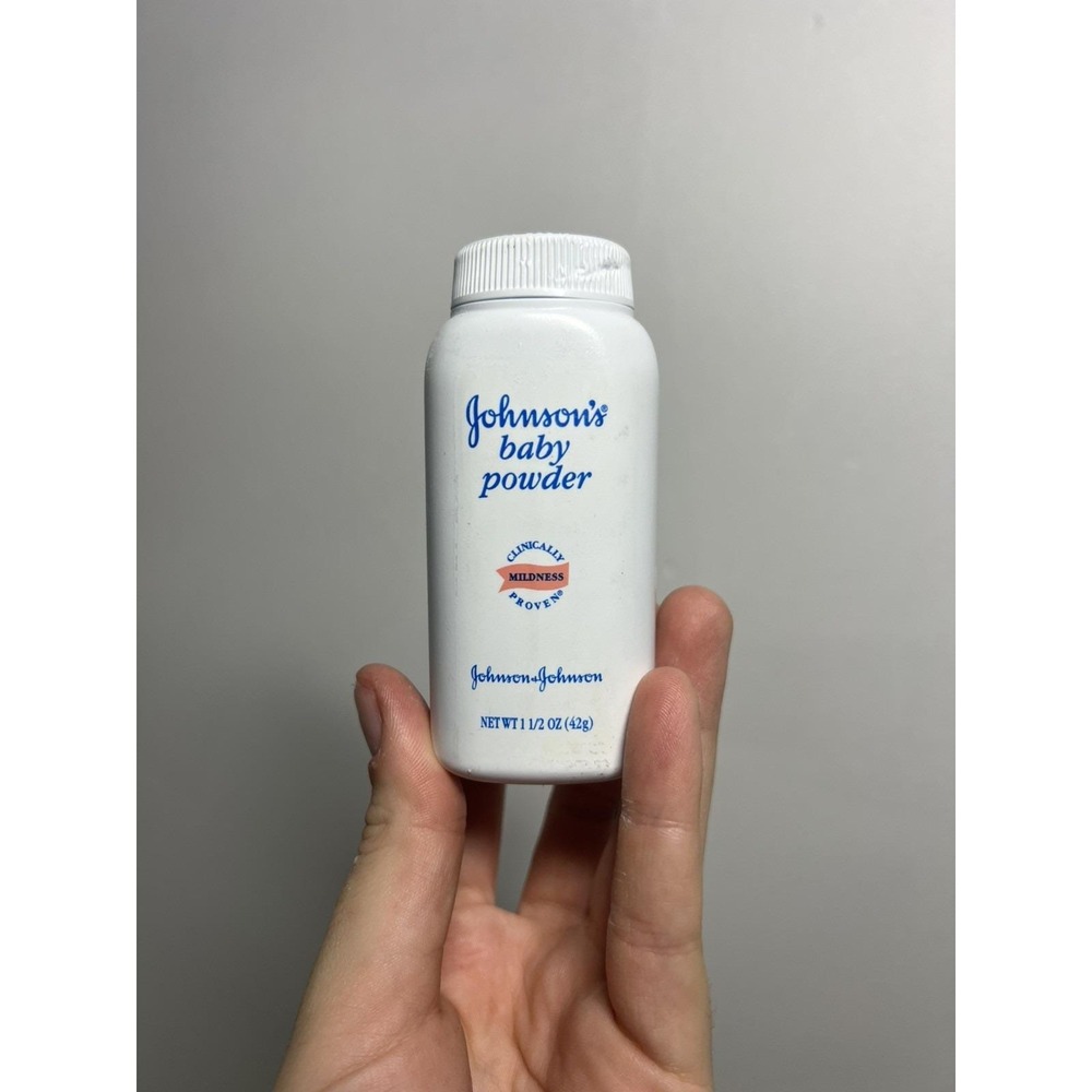 Vtg Johnson's Baby Powder Talc Original Travel Size Lot Of 2 1 full, 1 20% full